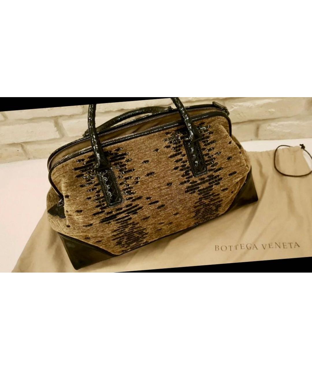 BOTTEGA VENETA Коричневая кожаная сумка тоут, фото 8