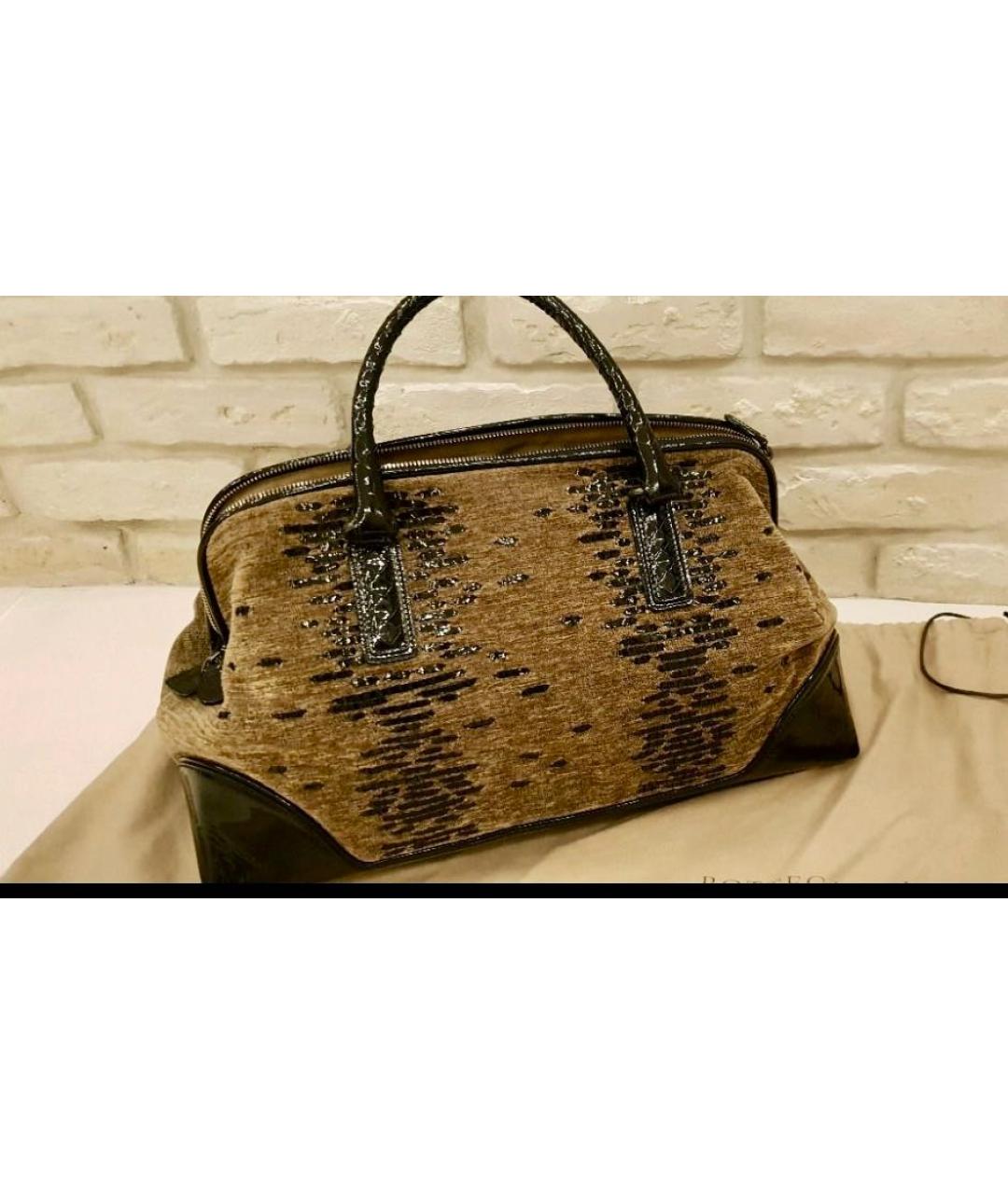 BOTTEGA VENETA Коричневая кожаная сумка тоут, фото 4