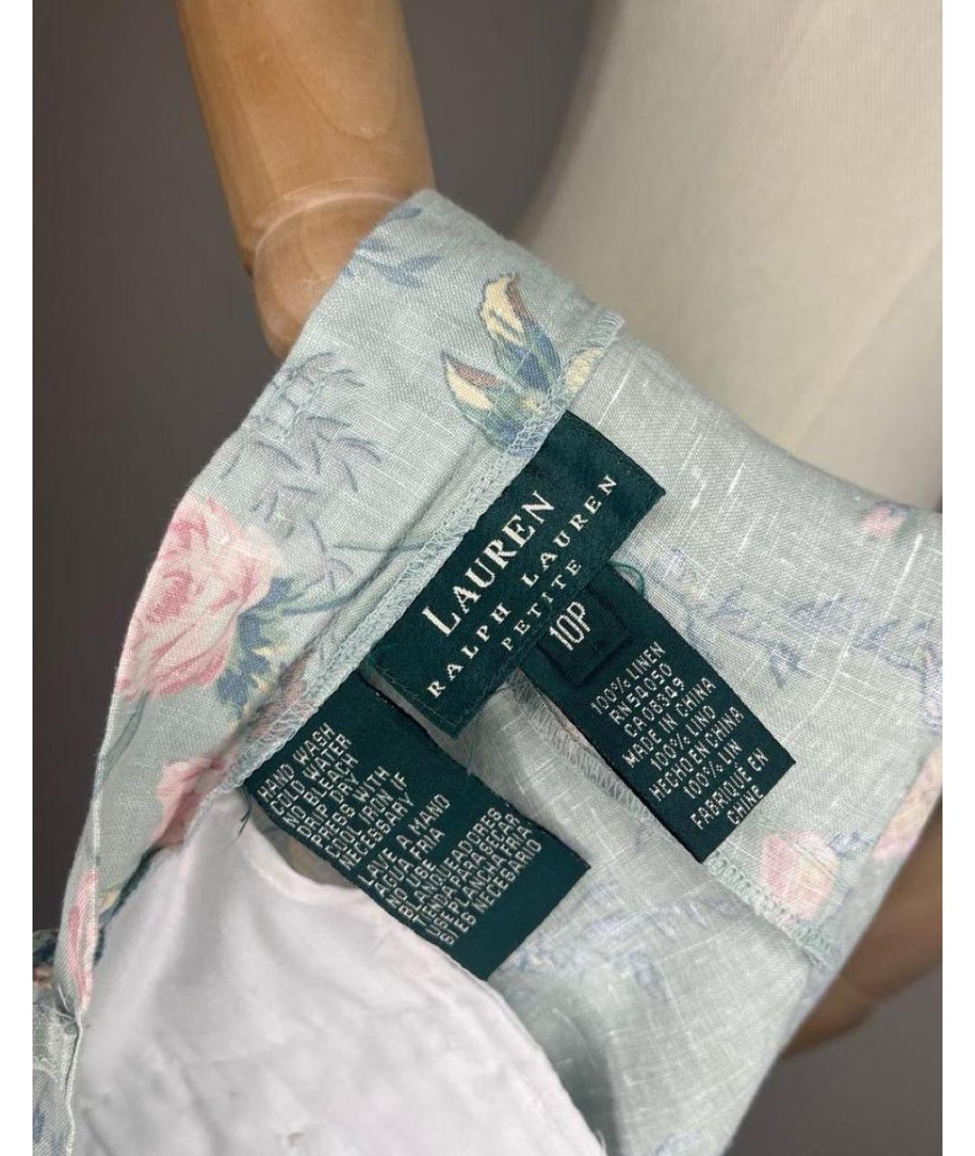 RALPH LAUREN Мульти льняные шорты, фото 6