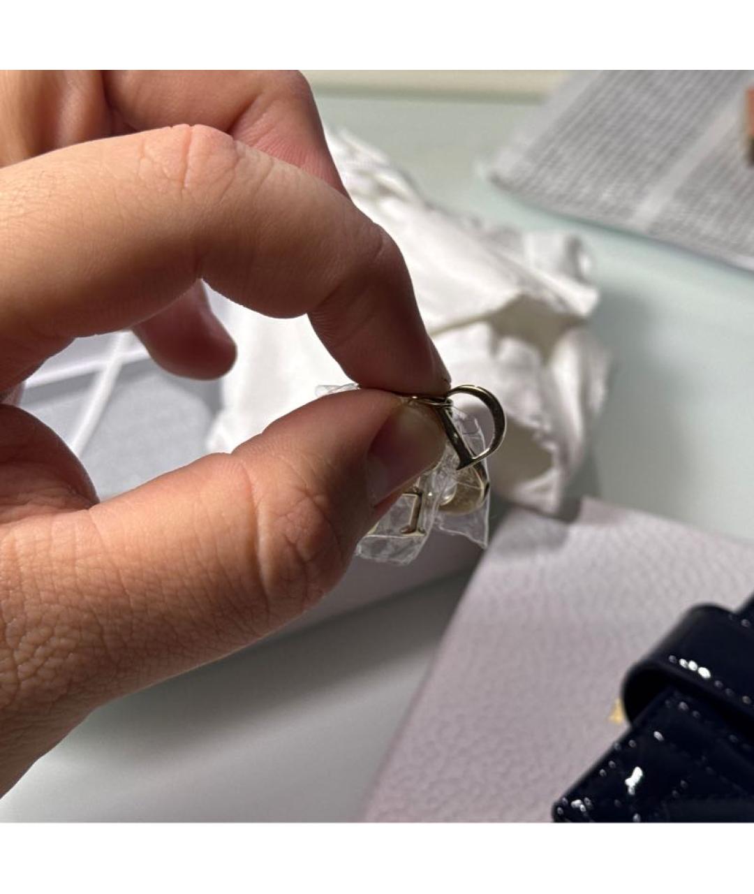 CHRISTIAN DIOR Темно-синяя кожаная визитница, фото 7