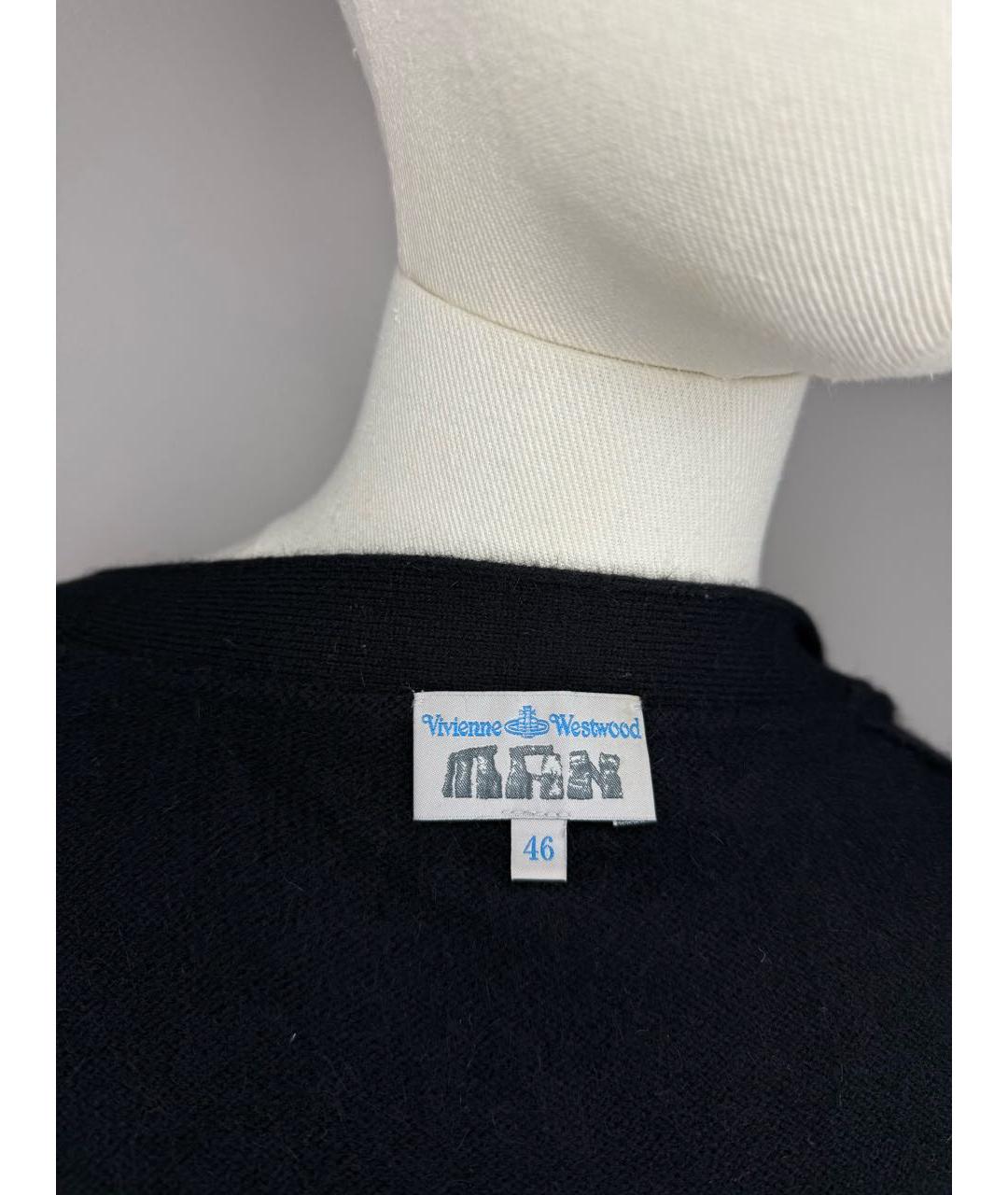 VIVIENNE WESTWOOD Черный шерстяной кардиган, фото 4
