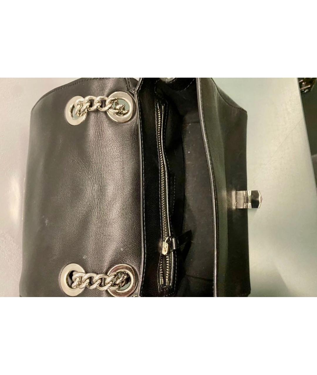 JIMMY CHOO Черная кожаная сумка через плечо, фото 4