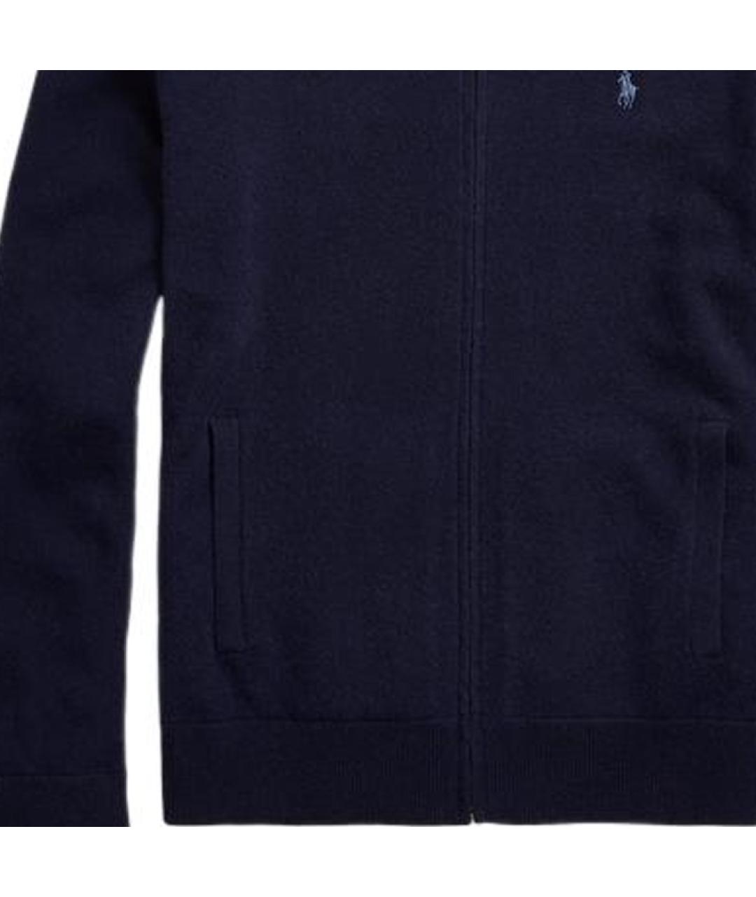 POLO RALPH LAUREN Темно-синий шерстяной кардиган, фото 5
