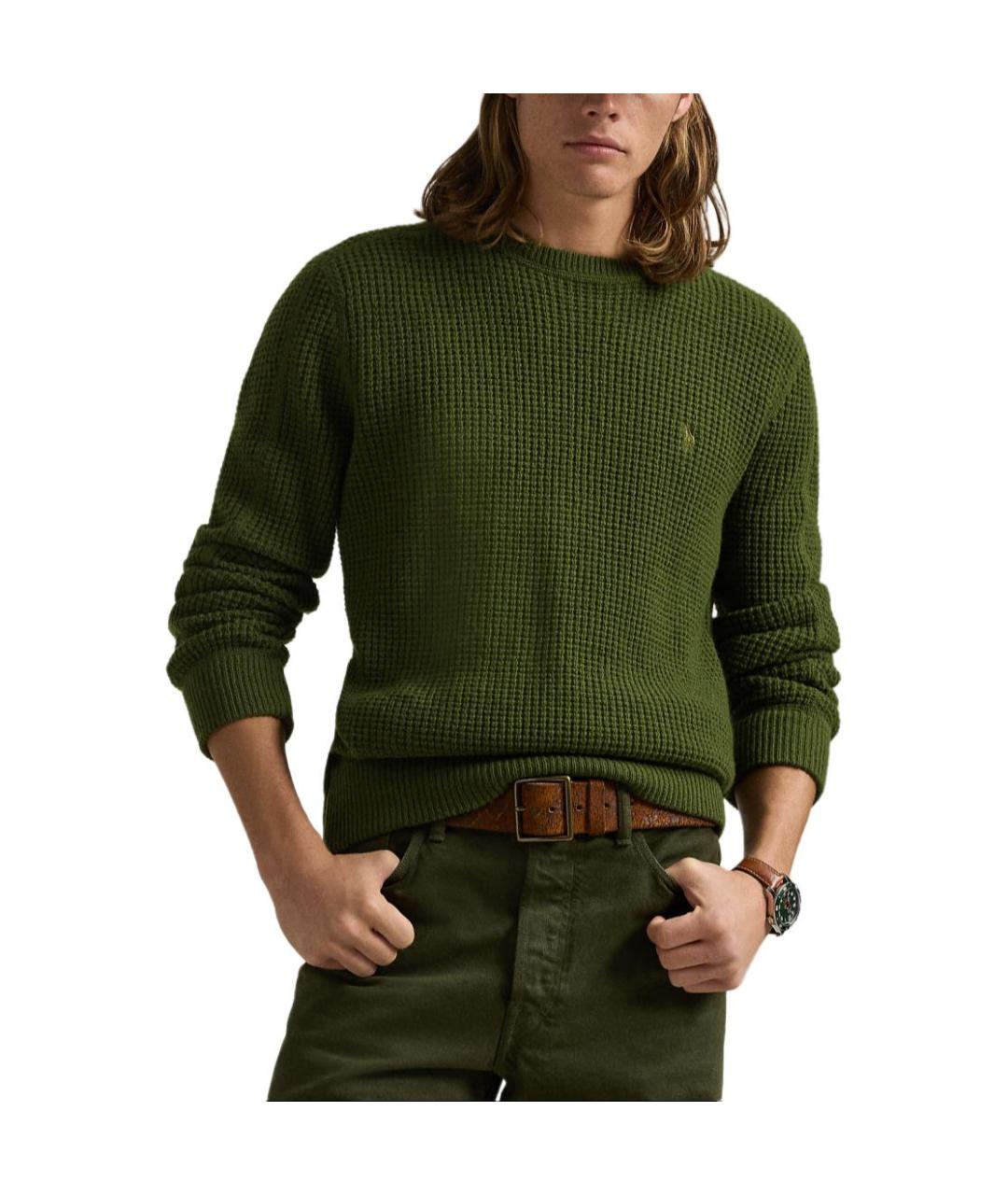 POLO RALPH LAUREN Зеленый джемпер / свитер, фото 3