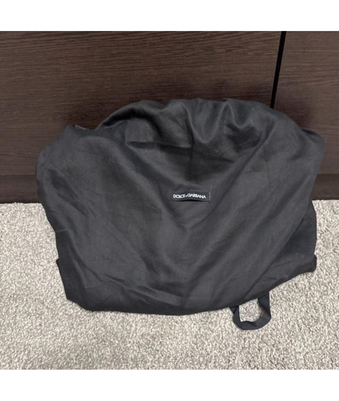 DOLCE&GABBANA Черная кожаная сумка через плечо, фото 6