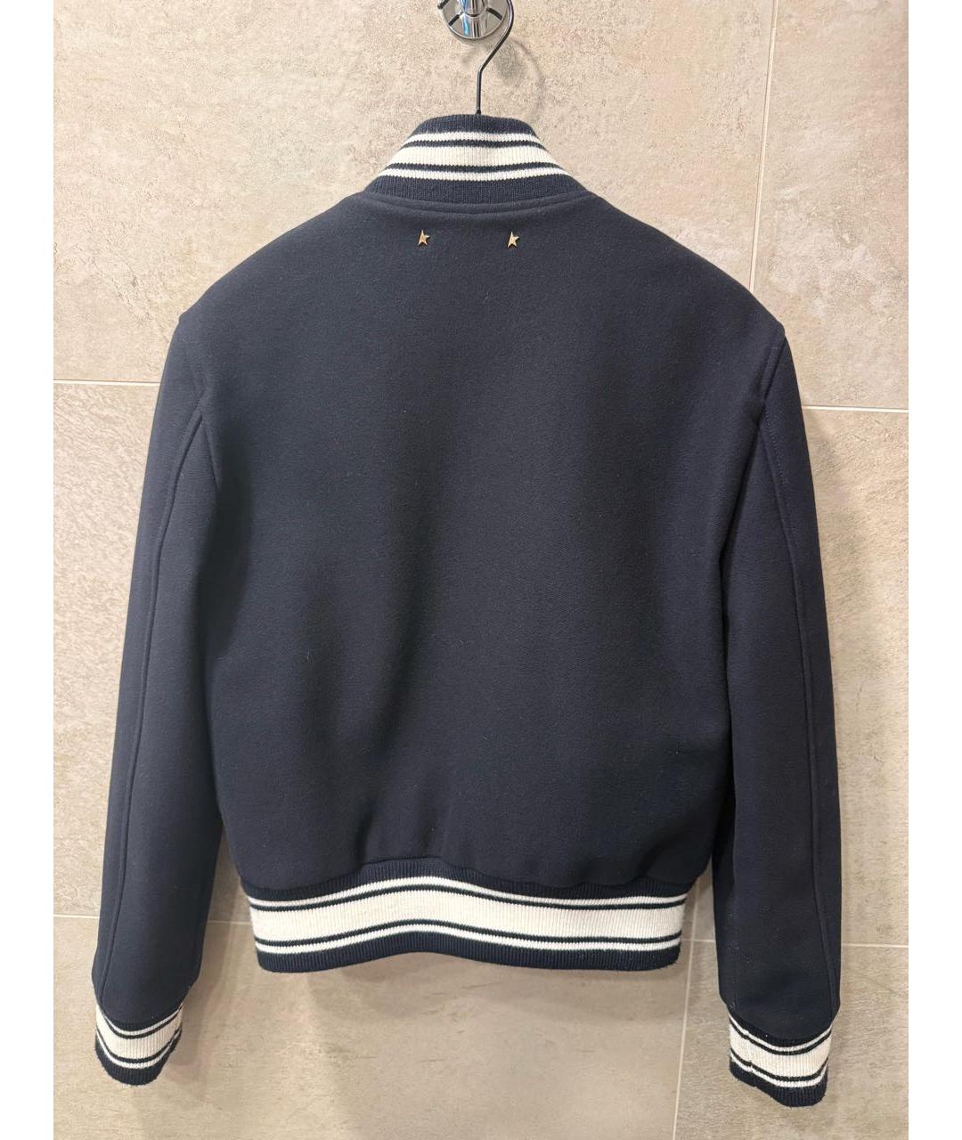 GOLDEN GOOSE DELUXE BRAND Темно-синяя шерстяная куртка, фото 2