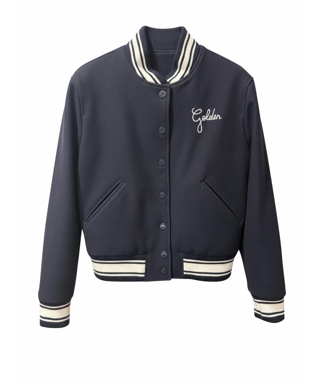 GOLDEN GOOSE DELUXE BRAND Темно-синяя шерстяная куртка, фото 1