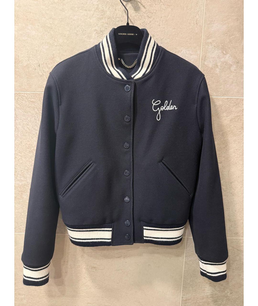 GOLDEN GOOSE DELUXE BRAND Темно-синяя шерстяная куртка, фото 8