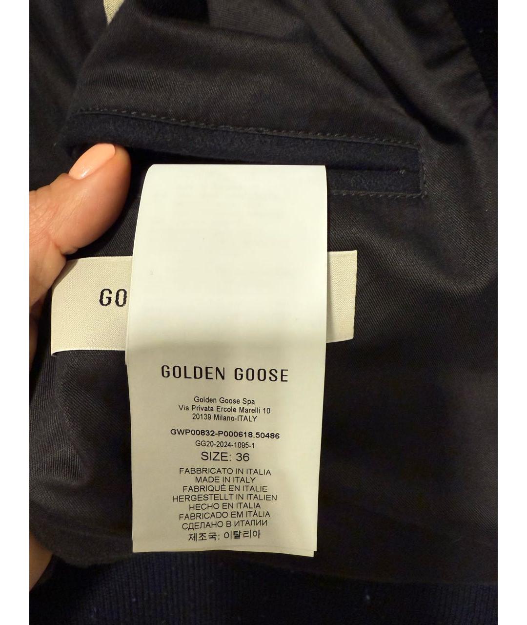 GOLDEN GOOSE DELUXE BRAND Темно-синяя шерстяная куртка, фото 6