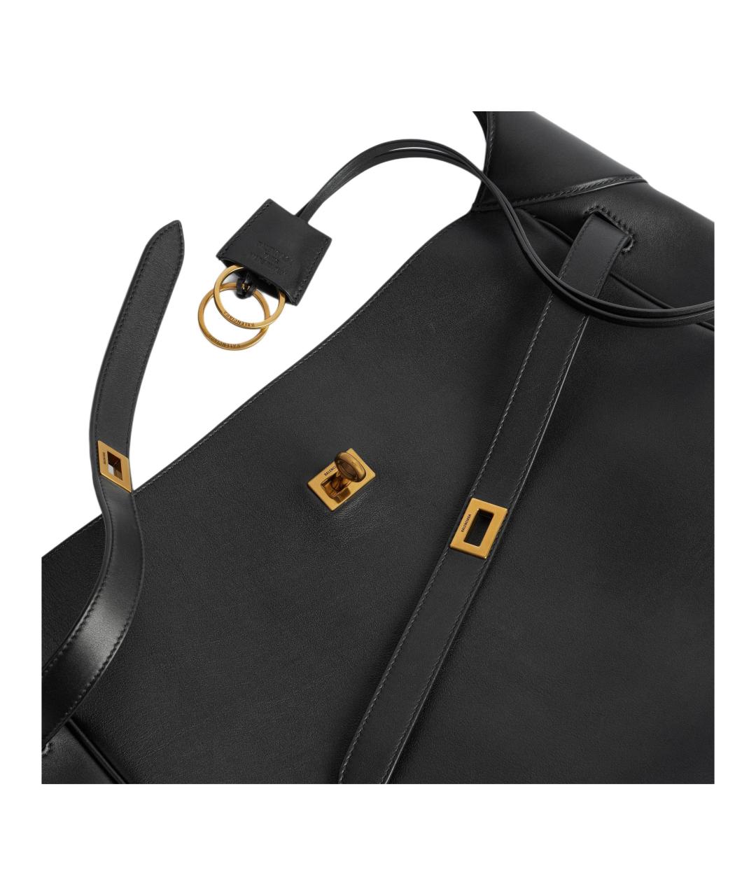 BALENCIAGA Черная кожаная сумка через плечо, фото 6