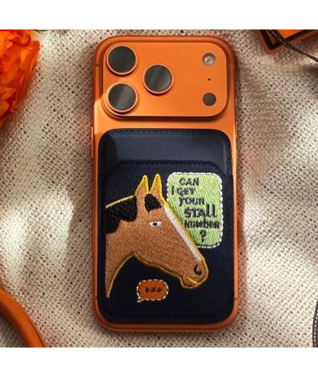 HERMES Темно-синий кожаный кардхолдер, фото 7