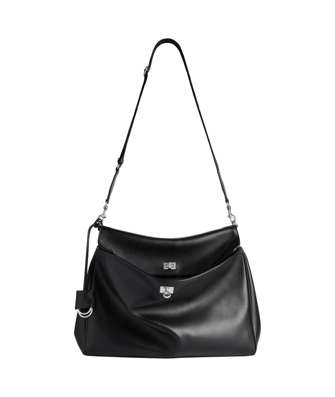 BALENCIAGA Черная кожаная сумка на плечо, фото 2