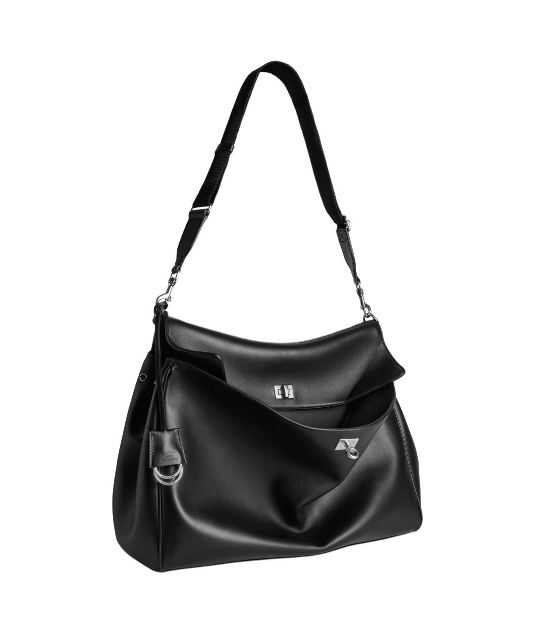 BALENCIAGA Черная кожаная сумка на плечо, фото 3