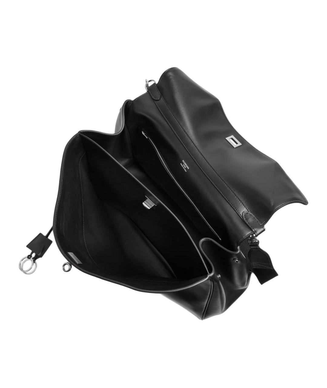 BALENCIAGA Черная кожаная сумка на плечо, фото 5