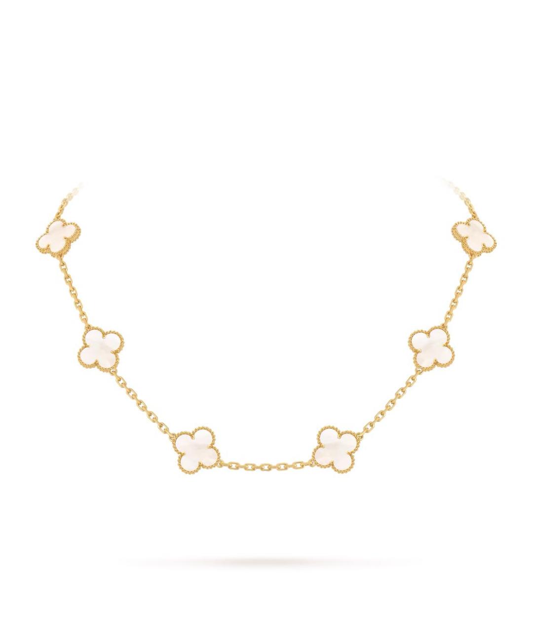 VAN CLEEF & ARPELS Белое колье из желтого золота, фото 2