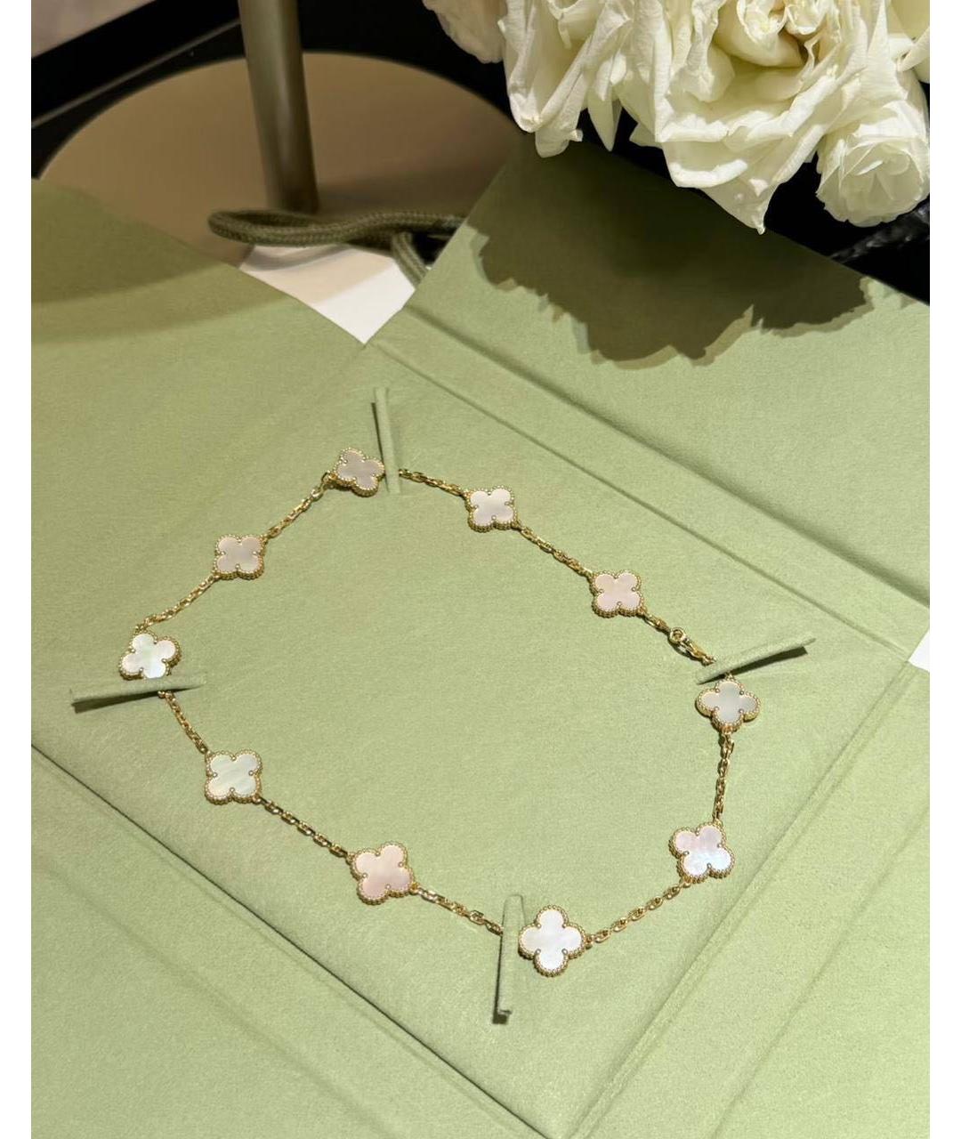 VAN CLEEF & ARPELS Белое колье из желтого золота, фото 3