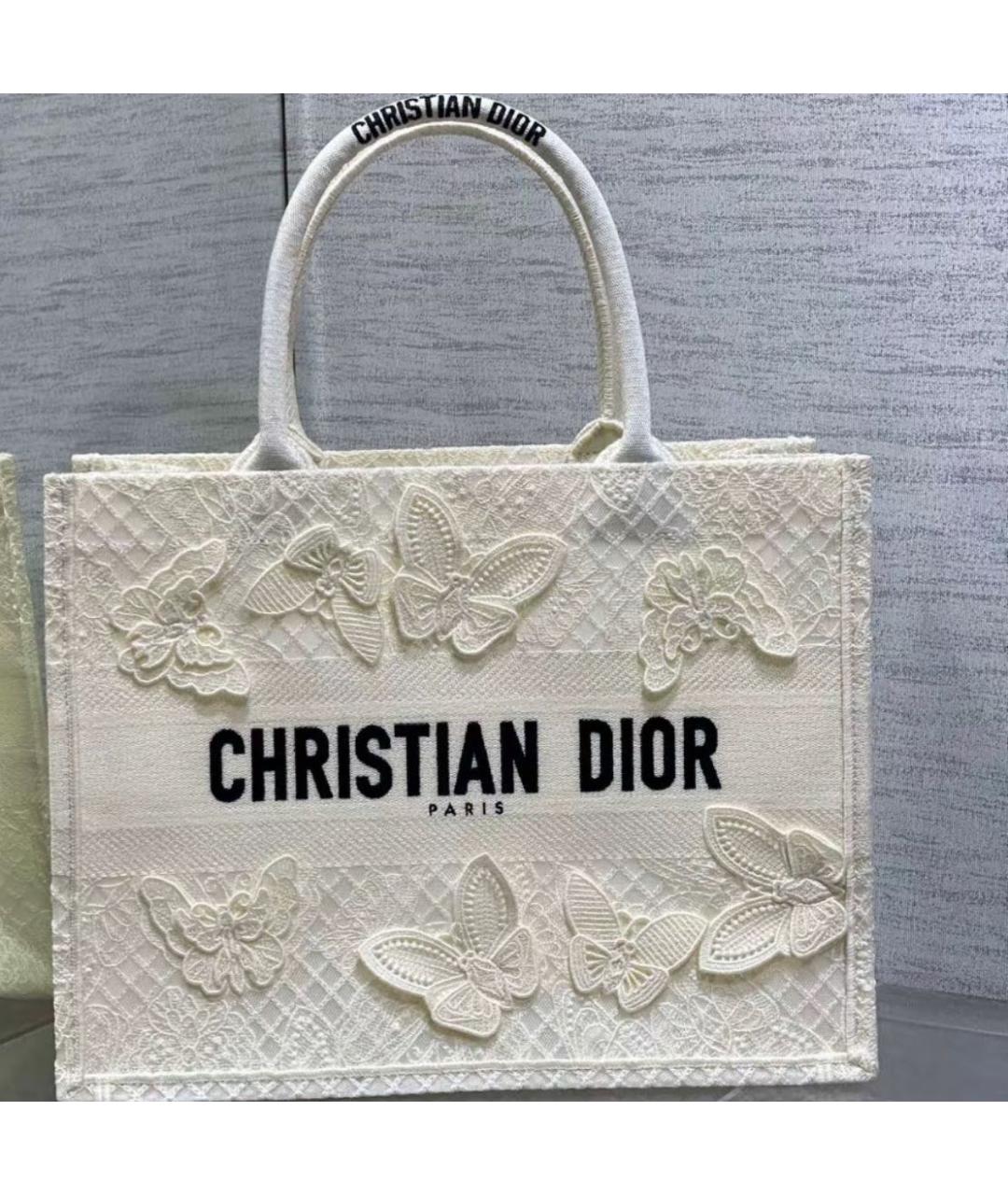 CHRISTIAN DIOR Белая сумка тоут, фото 6