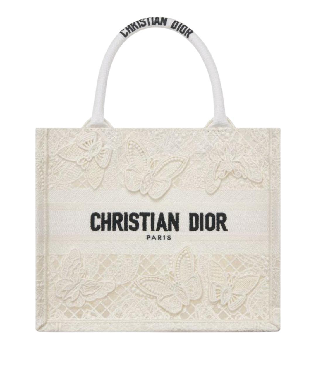 CHRISTIAN DIOR Белая сумка тоут, фото 1