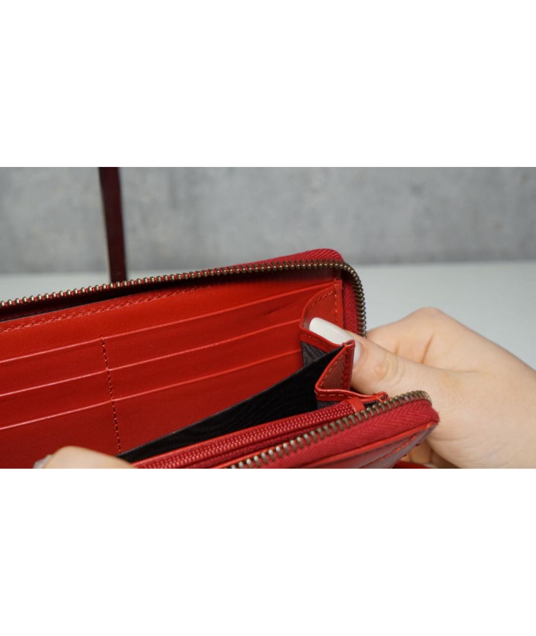 GUCCI Красный кожаный кошелек, фото 8