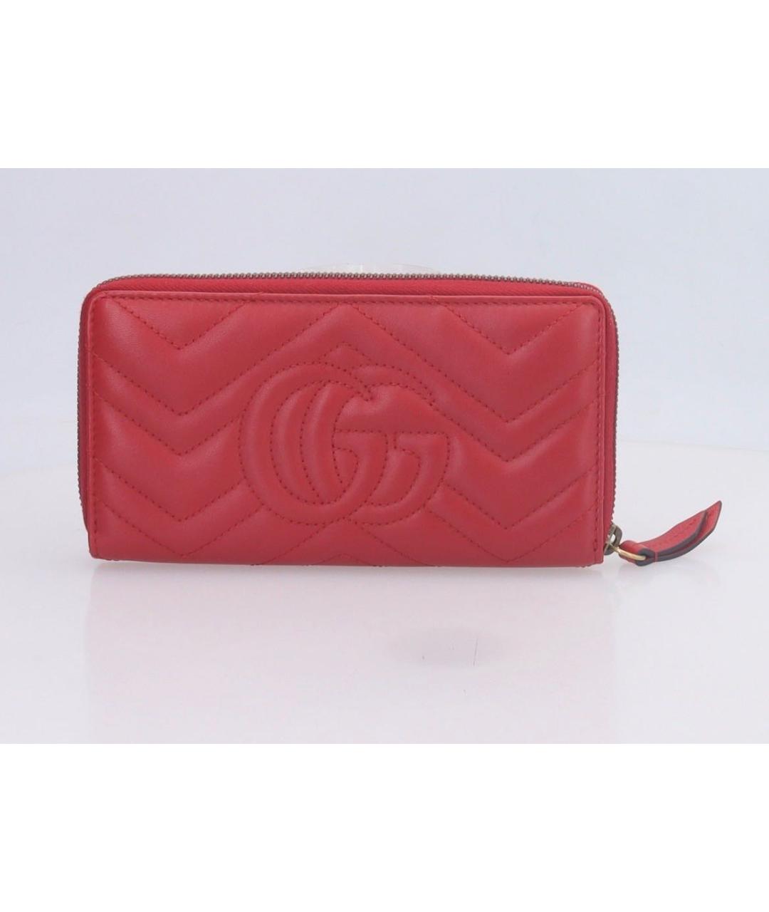 GUCCI Красный кожаный кошелек, фото 2