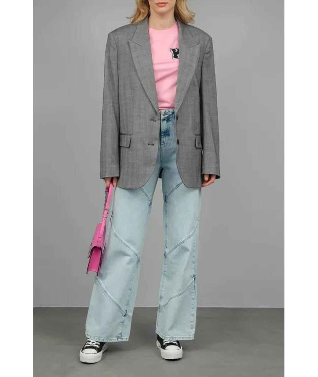 KARL LAGERFELD Серый шерстяной жакет/пиджак, фото 7