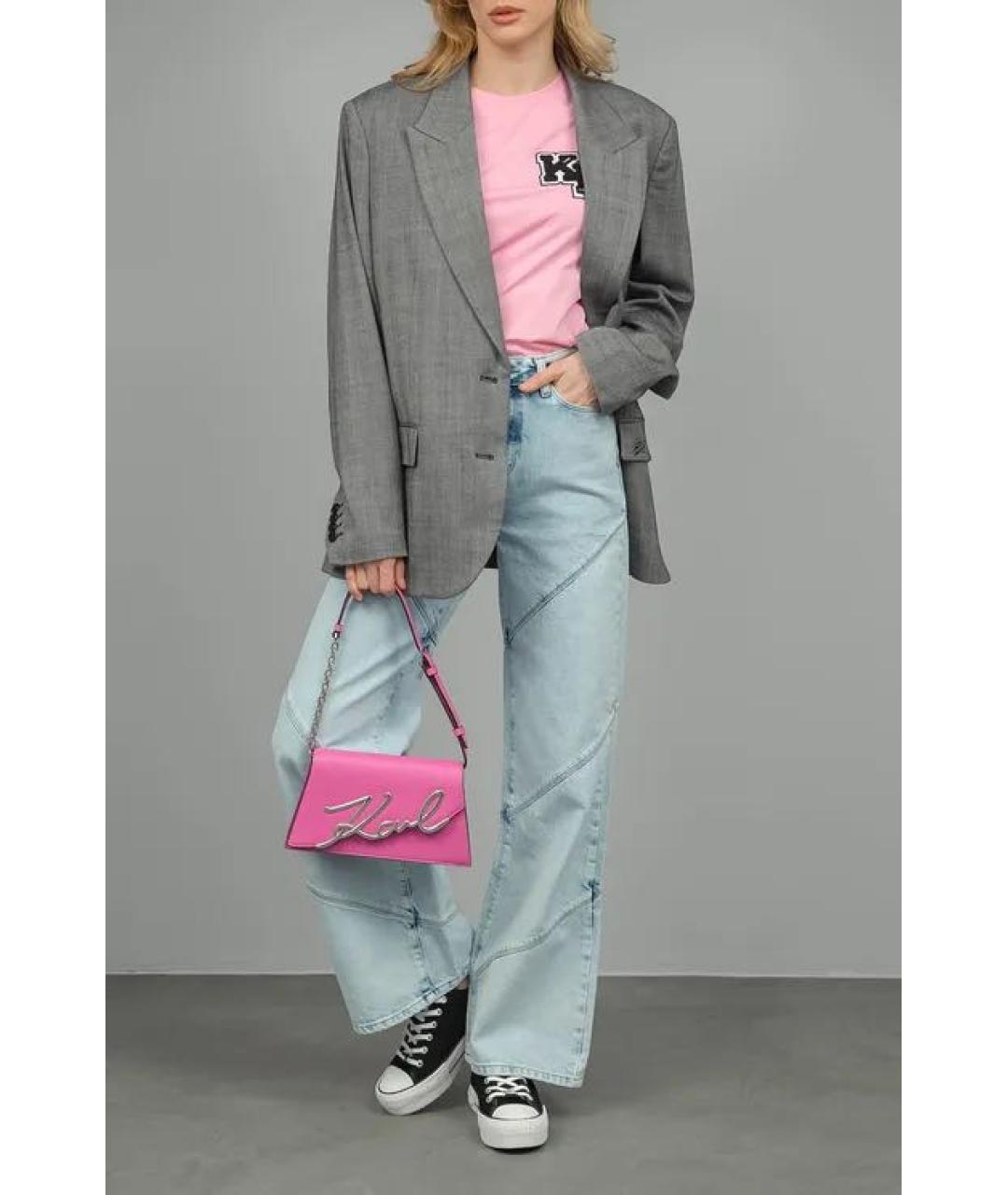 KARL LAGERFELD Серый шерстяной жакет/пиджак, фото 3