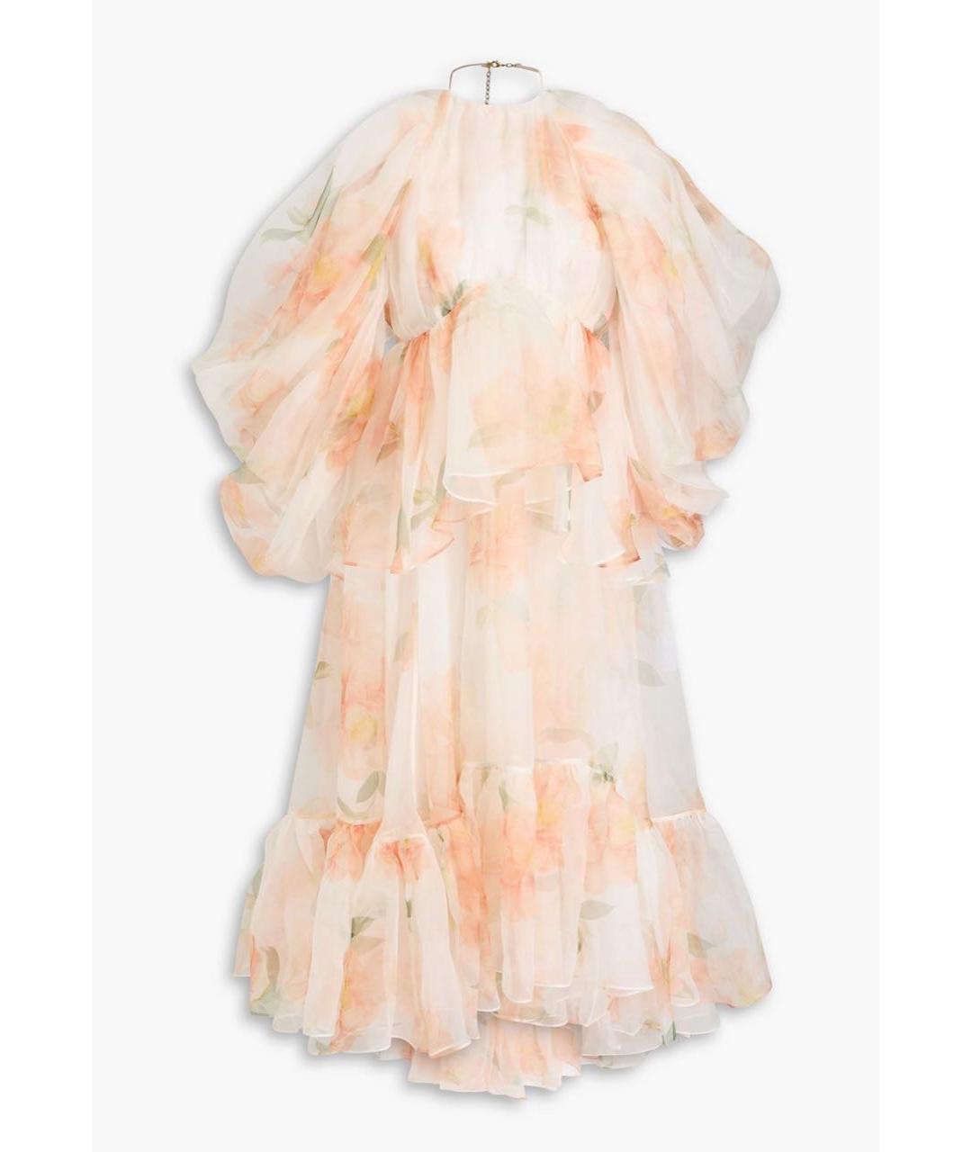 ZIMMERMANN Белое шифоновое коктейльное платье, фото 5