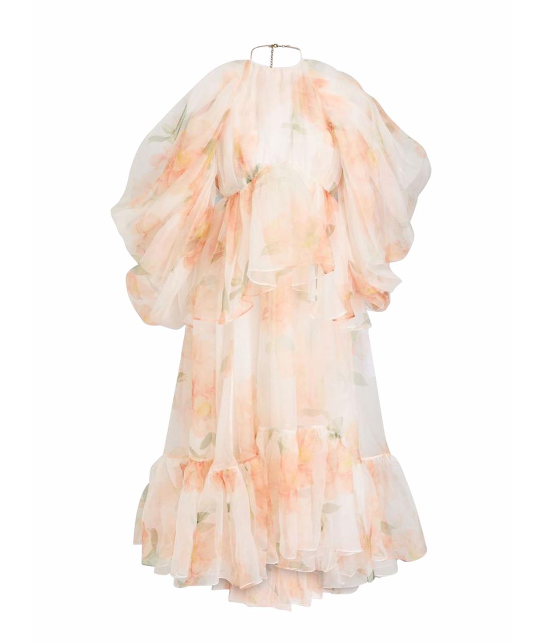 ZIMMERMANN Белое шифоновое коктейльное платье, фото 1