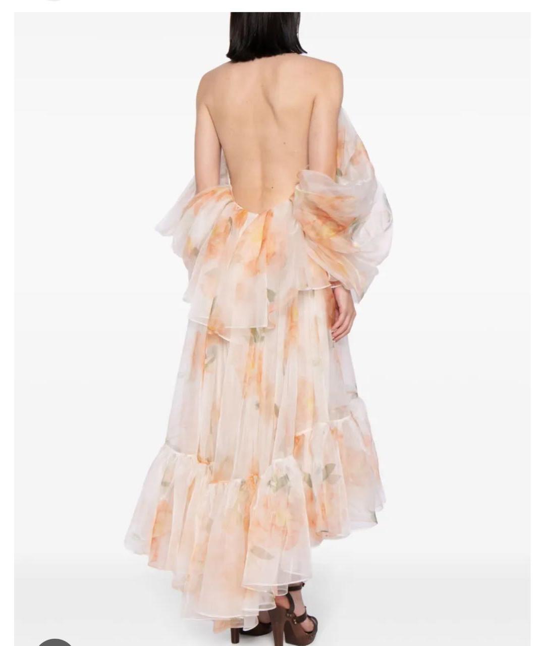 ZIMMERMANN Белое шифоновое коктейльное платье, фото 4