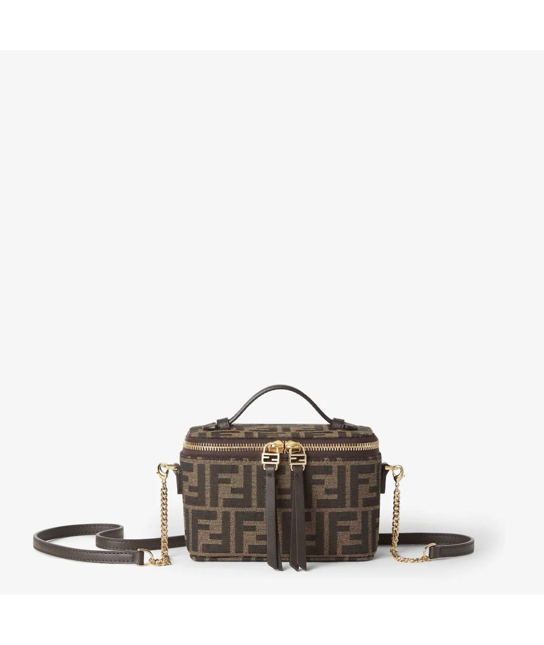 FENDI Коричневая сумка с короткими ручками, фото 9