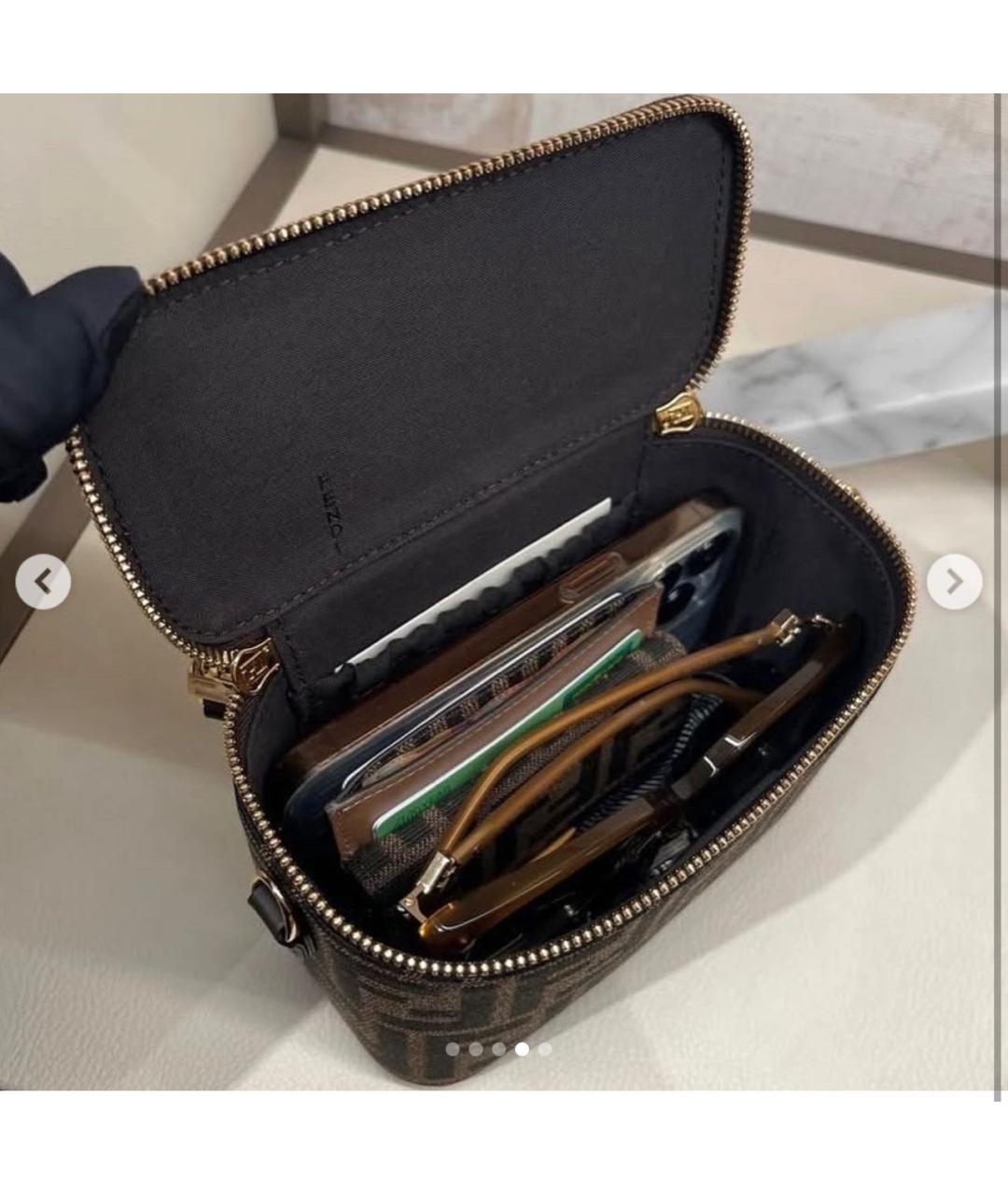 FENDI Коричневая сумка с короткими ручками, фото 8