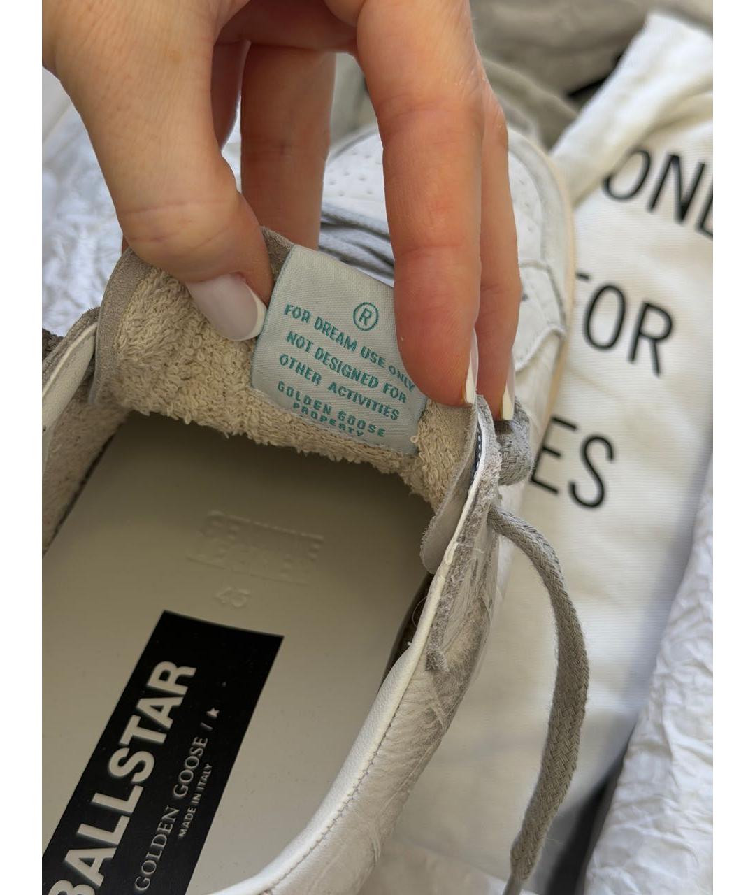 GOLDEN GOOSE DELUXE BRAND Белые кожаные низкие кроссовки / кеды, фото 6