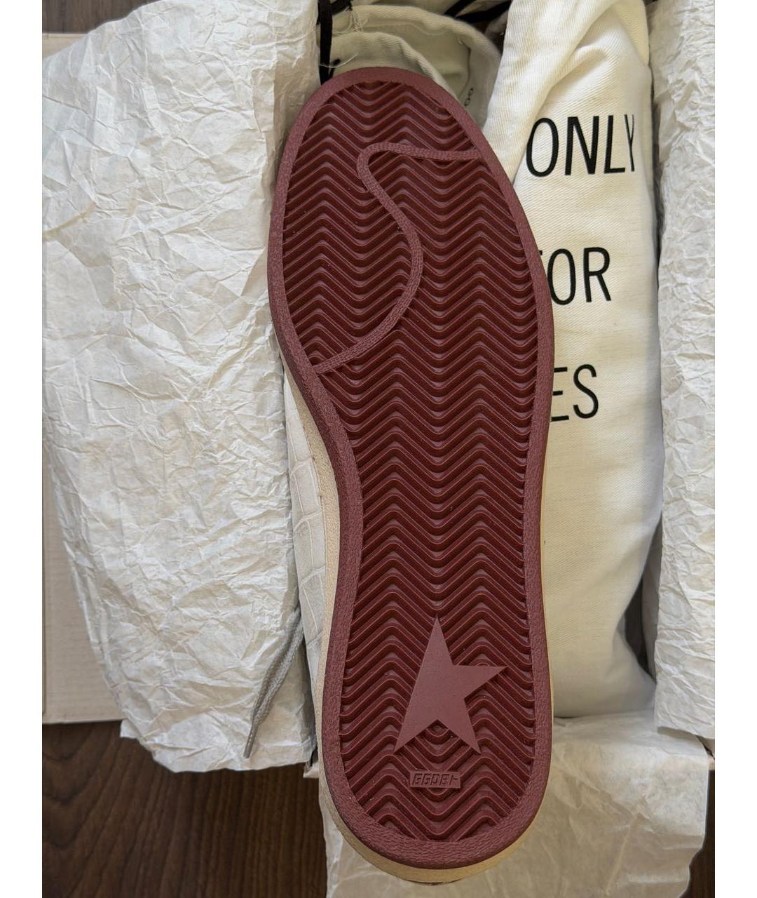 GOLDEN GOOSE DELUXE BRAND Белые кожаные низкие кроссовки / кеды, фото 5