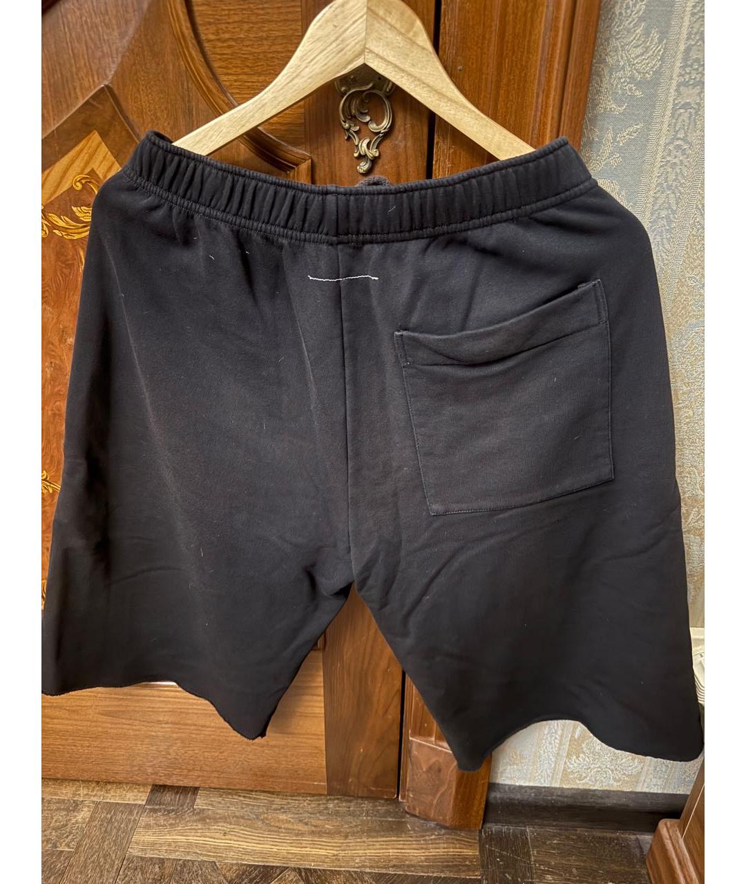 MM6 MAISON MARGIELA Черные хлопковые шорты, фото 2