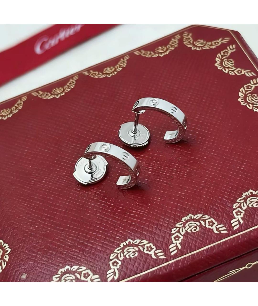 CARTIER Серебряные серьги из белого золота, фото 7