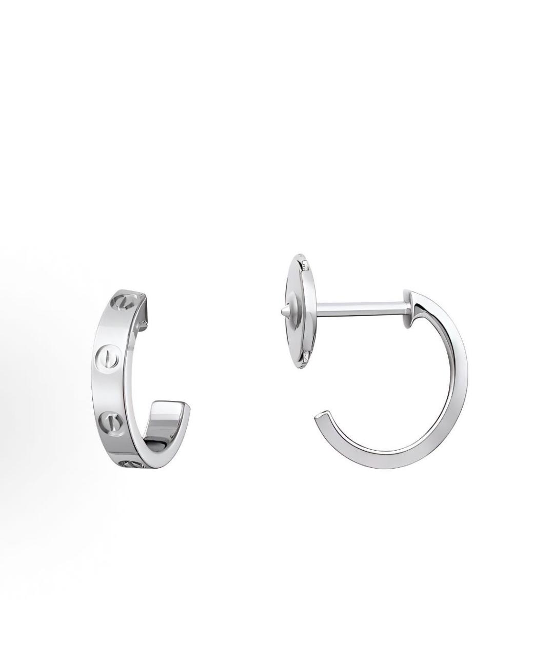 CARTIER Серебряные серьги из белого золота, фото 3