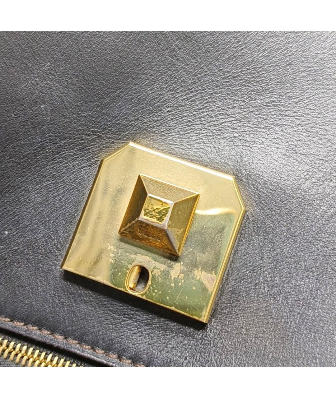 MCM Черная кожаная сумка через плечо, фото 8