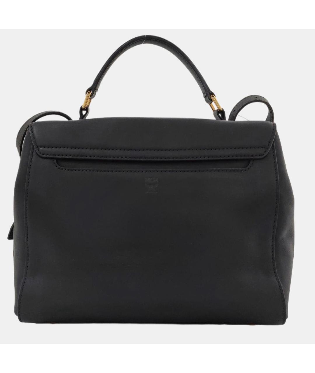 MCM Черная кожаная сумка через плечо, фото 4