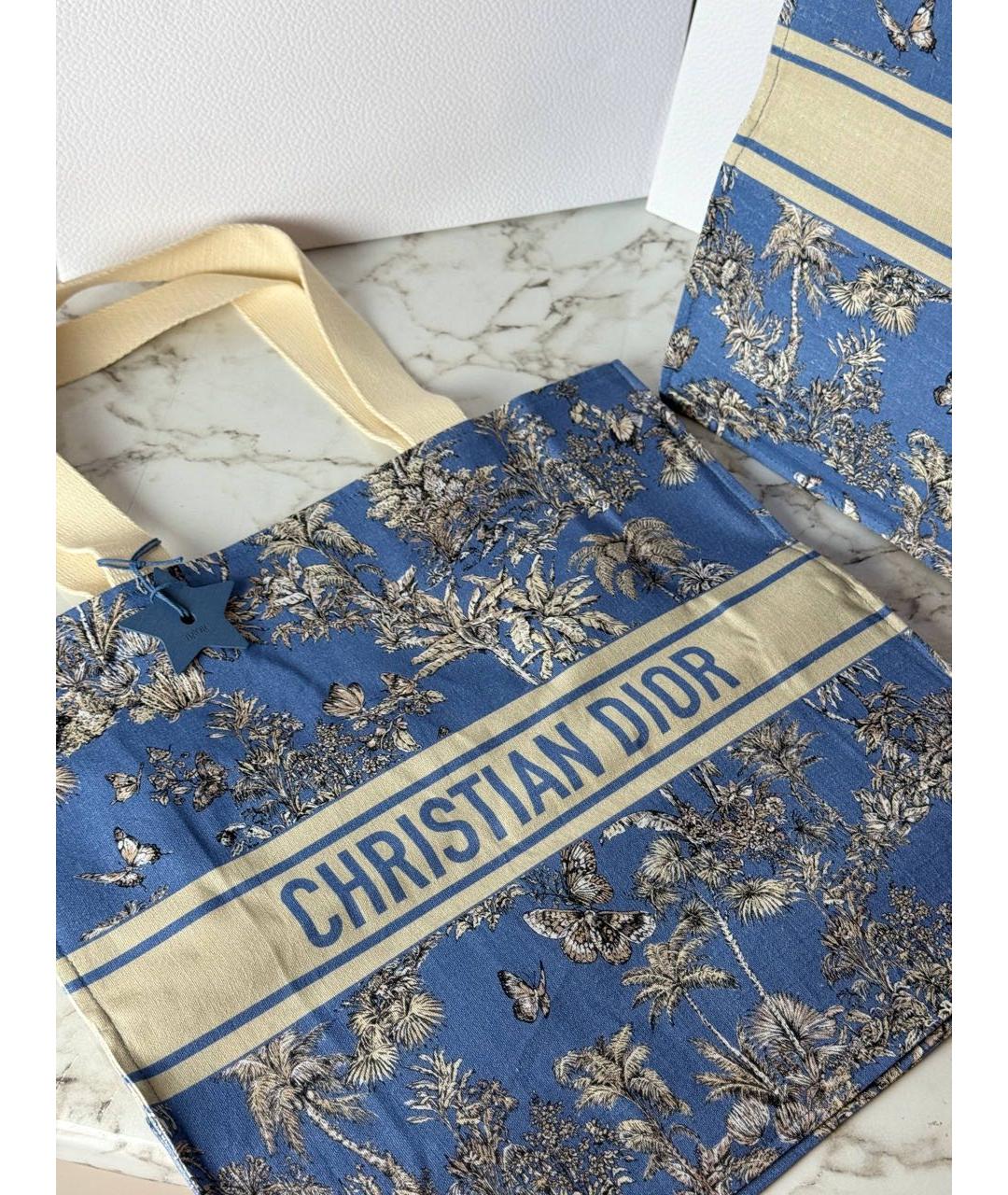 CHRISTIAN DIOR Синяя пляжная сумка, фото 3