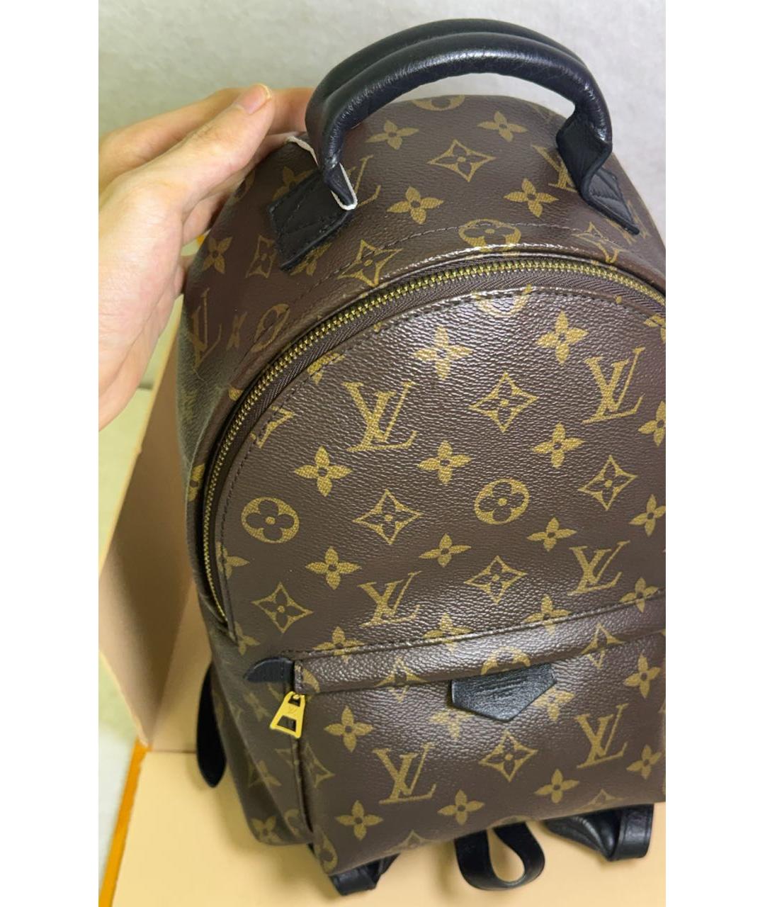 LOUIS VUITTON Коричневый кожаный рюкзак, фото 6