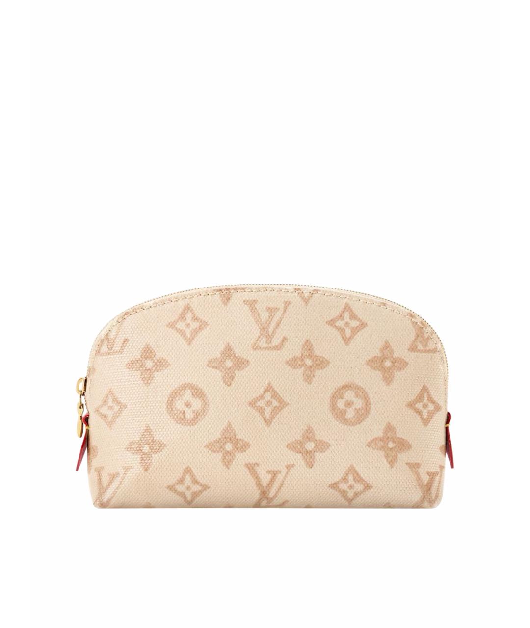 LOUIS VUITTON Бежевая косметичка из лакированной кожи, фото 1