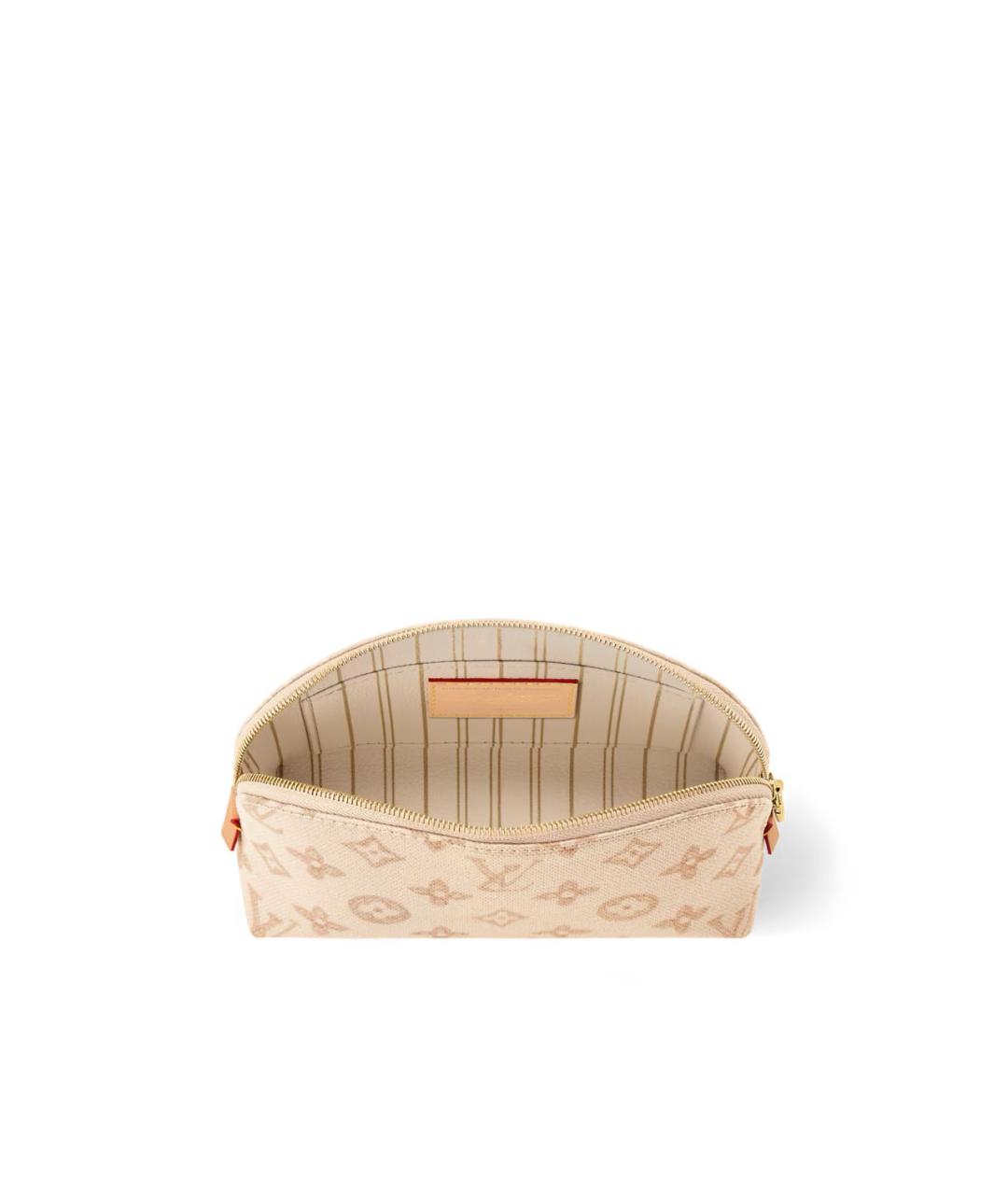 LOUIS VUITTON Бежевая косметичка из лакированной кожи, фото 3