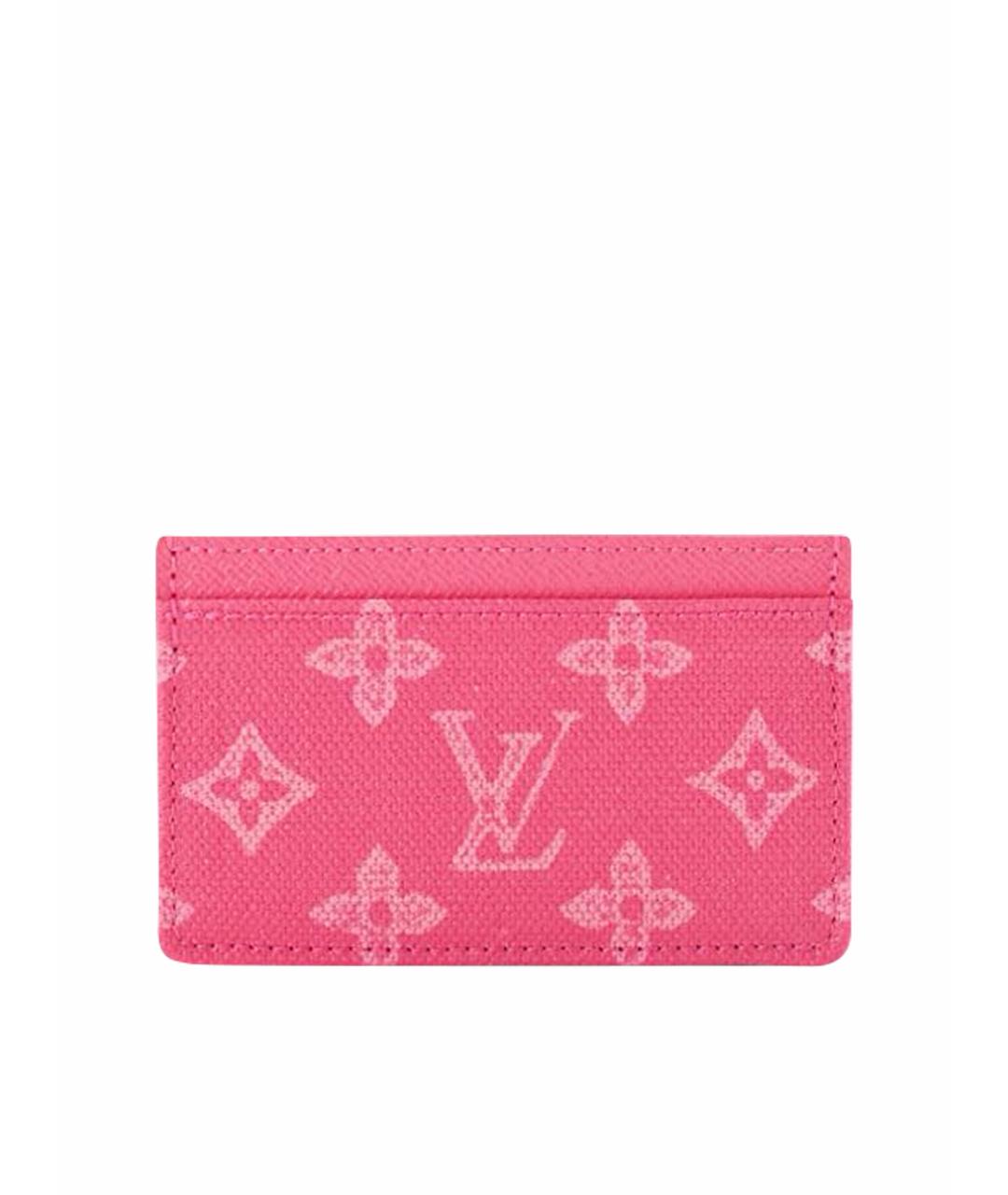 LOUIS VUITTON Розовый кожаный кардхолдер, фото 1