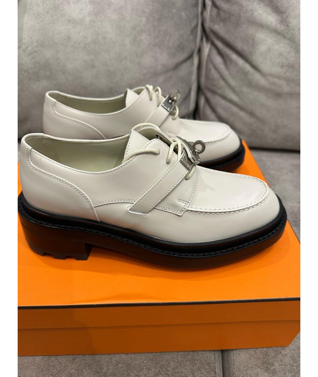 HERMES Белые ботинки, фото 9