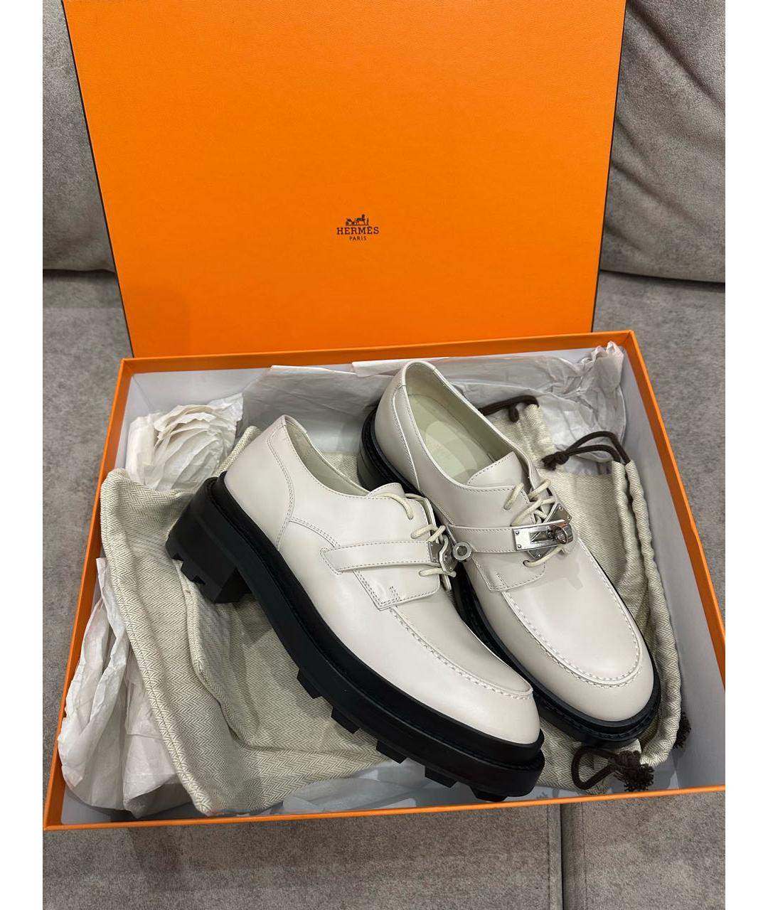 HERMES Белые ботинки, фото 2