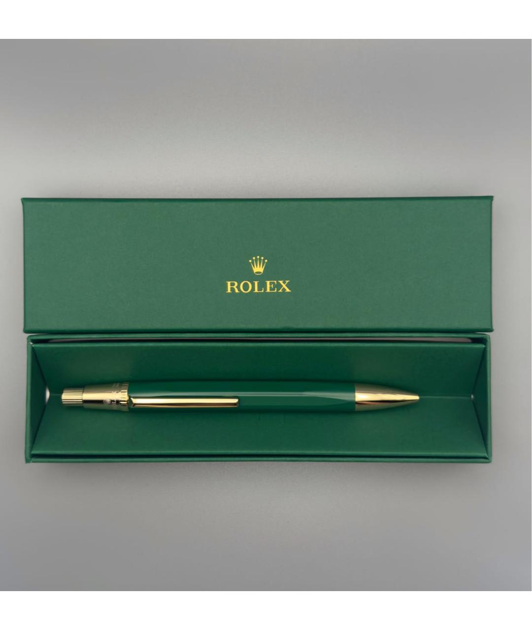 ROLEX Зеленая металлическая шариковая ручка, фото 5