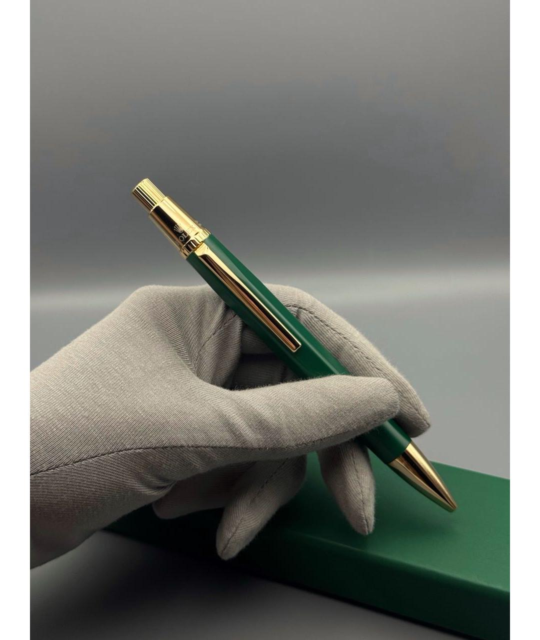 ROLEX Зеленая металлическая шариковая ручка, фото 6