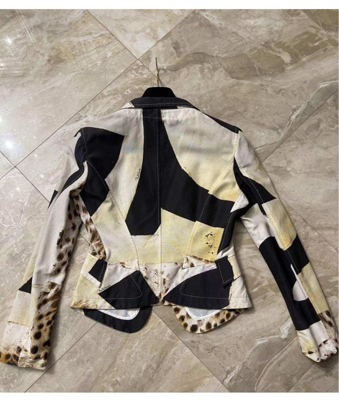 ROBERTO CAVALLI Бежевый хлопковый жакет/пиджак, фото 2