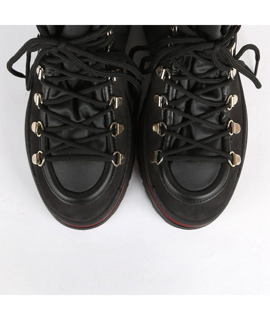 POLLINI Черные нубуковые ботинки, фото 4