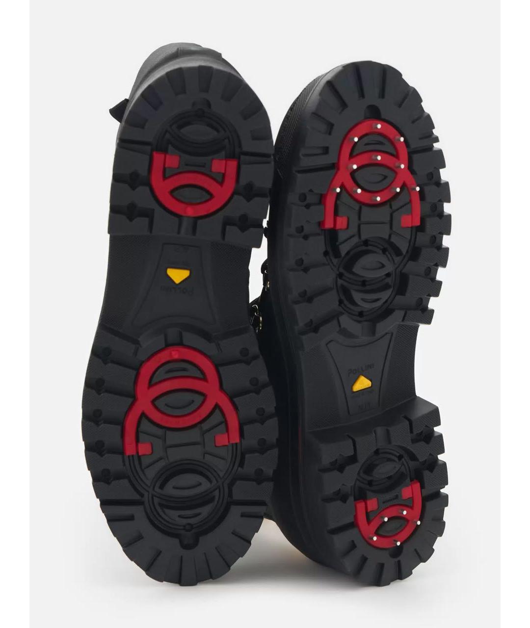 POLLINI Черные нубуковые ботинки, фото 3